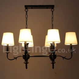Candelabru cu 6 lumini, rustic, retro, negru, stil lumânare