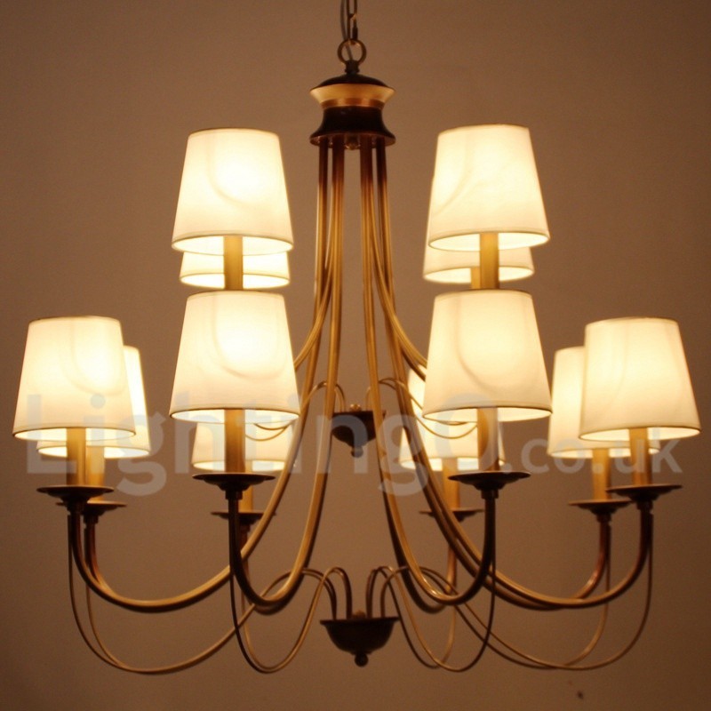 Candelabru cu 12 lumini în stil mediteranean, modern și contemporan, în stil lumânare