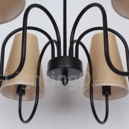 Candelabru retro contemporan în stil lumânare cu 6 lumini