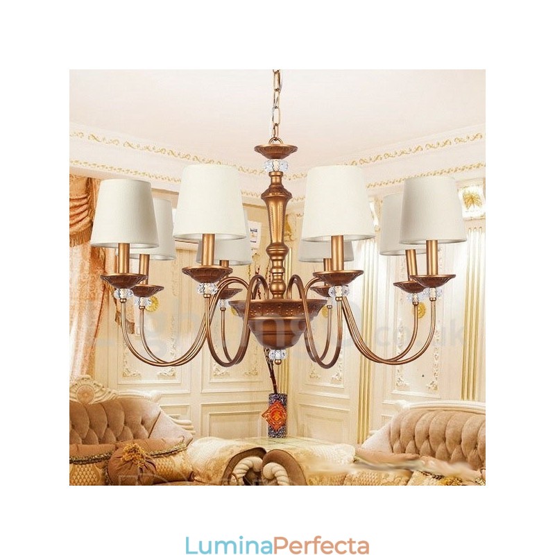 Candelabru în stil retro cu 8 lumini