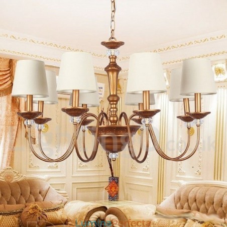Candelabru în stil retro cu 8 lumini Candelabru în stil retro cu 8 lumini
