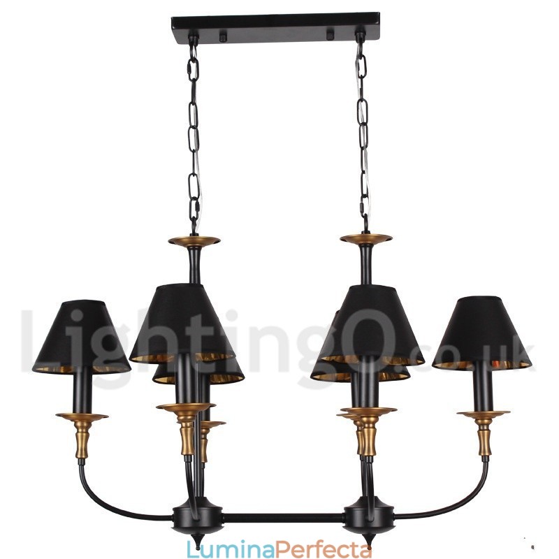 Candelabru retro contemporan în stil lumânare cu 6 lumini