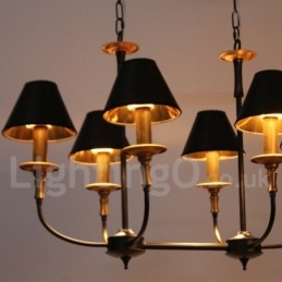 Candelabru retro contemporan în stil lumânare cu 6 lumini