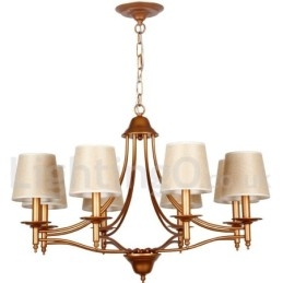 Candelabru în stil lumânare cu 8 lumini, rustic, retro, stil mediteranean