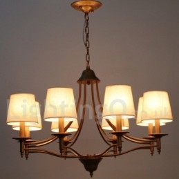 Candelabru în stil lumânare cu 8 lumini, rustic, retro, stil mediteranean