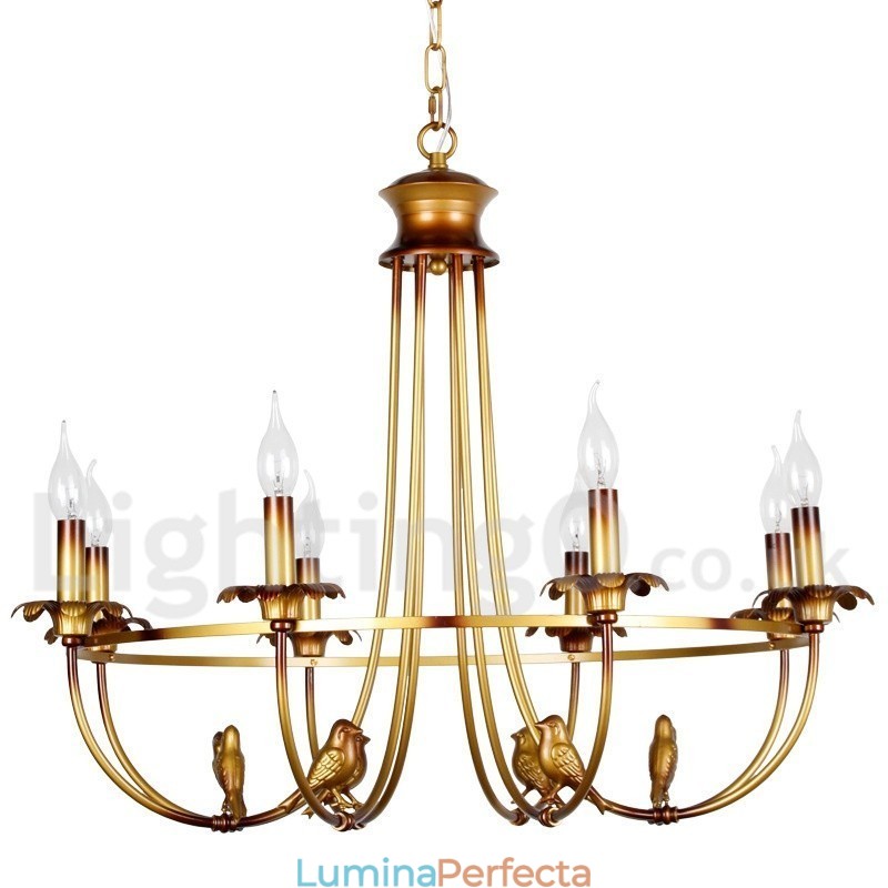 Candelabru cu 8 lumini rustice retro în stil lumânare