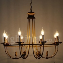 Candelabru cu 8 lumini rustice retro în stil lumânare
