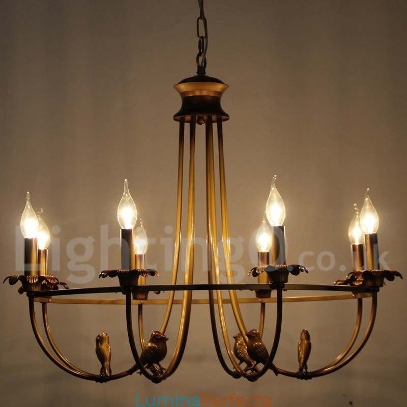 Candelabru cu 8 lumini rustice retro în stil lumânare
