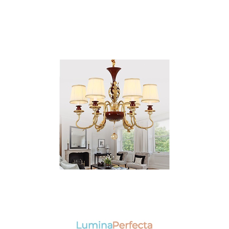 Candelabru Cristal 6 Lumini Pictura Moda Metal