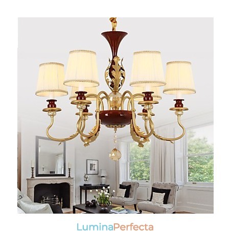 Candelabru Cristal 6 Lumini Pictura Moda Metal Candelabru Cristal 6 Lumini Pictura Moda Metal