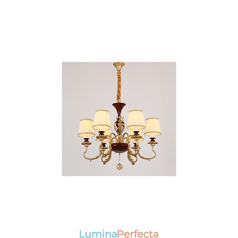 Candelabru Cristal 6 Lumini Pictura Moda Metal