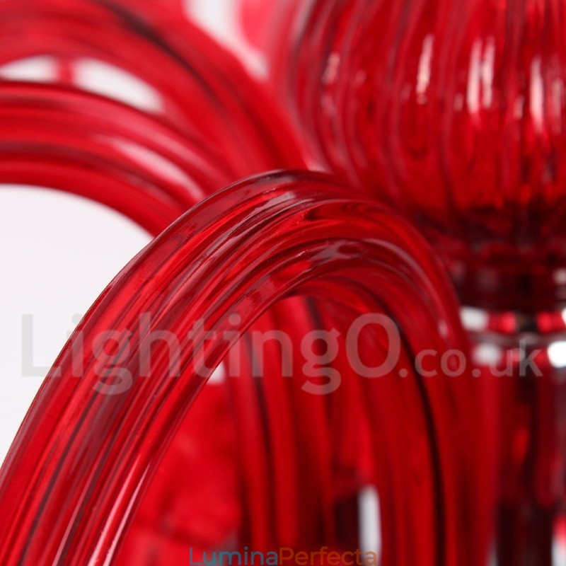 Candelabru în stil lumânare cu 8 roșu deschis K9