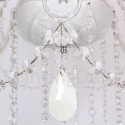 Candelabru în stil lumânare din cristal K9 alb cu 8 lumini