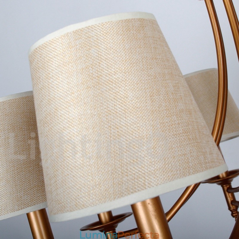 Candelabru în stil lumânare cu 12 lumini, rustic, retro, stil mediteranean