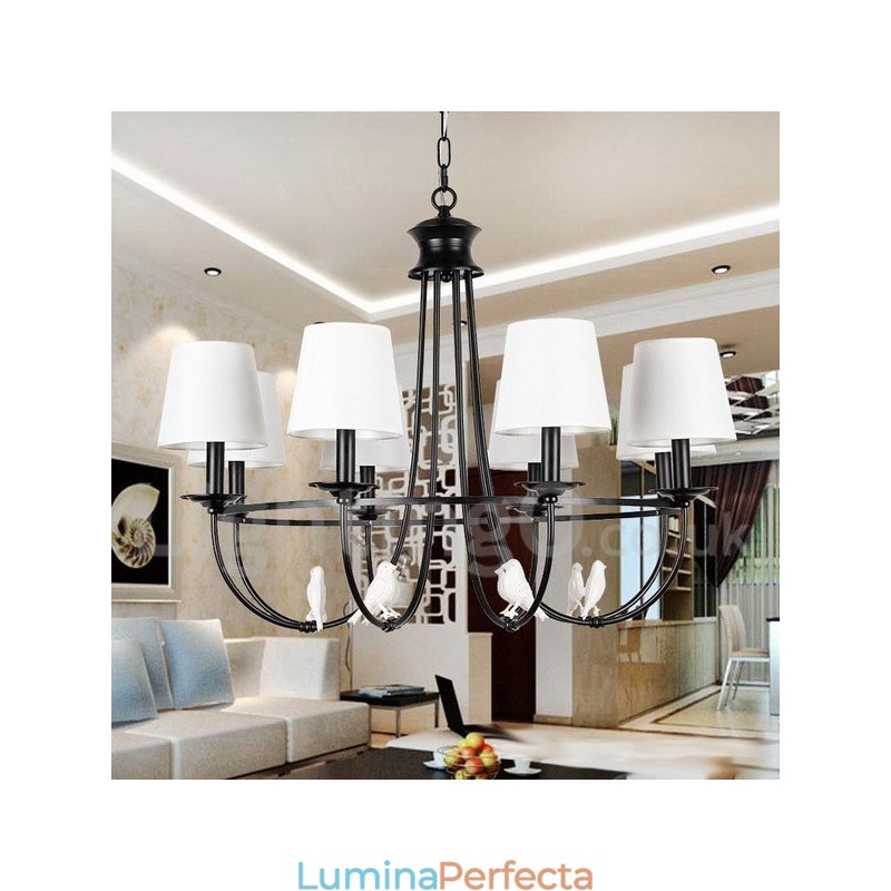8 lumini retro negru stil mediteranean rustic contemporan stil lumânare candelabru