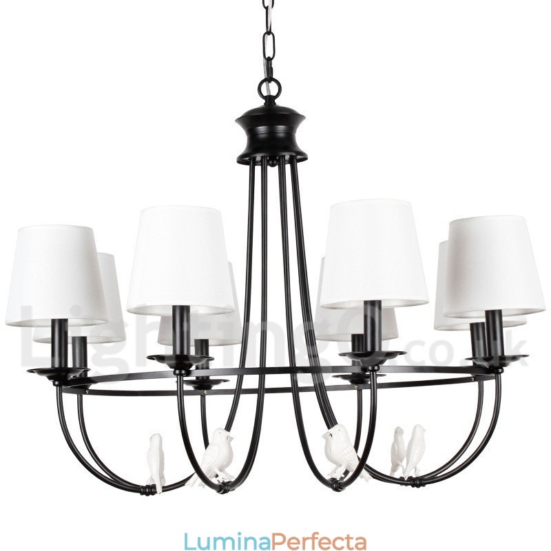8 lumini retro negru stil mediteranean rustic contemporan stil lumânare candelabru