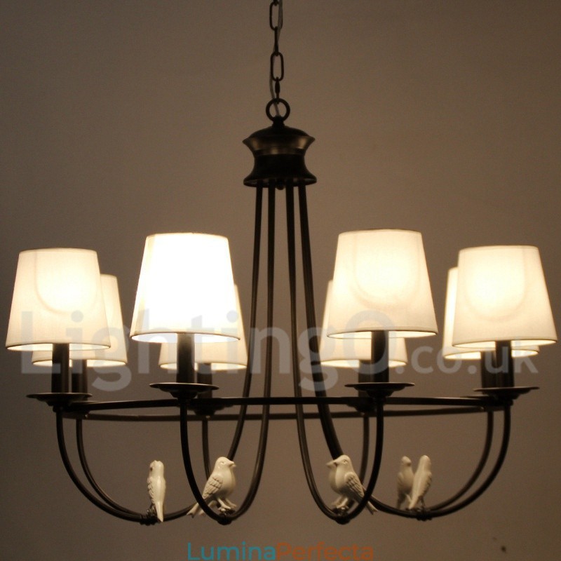 8 lumini retro negru stil mediteranean rustic contemporan stil lumânare candelabru