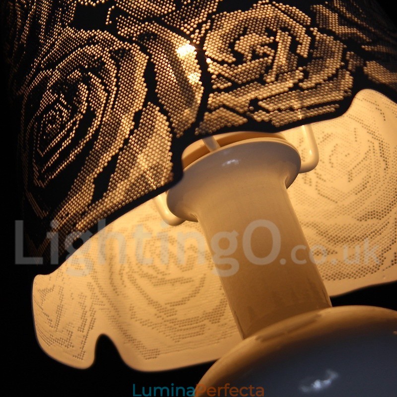 Candelabru cu 6 lumini, modern, contemporan alb, stil lumânare