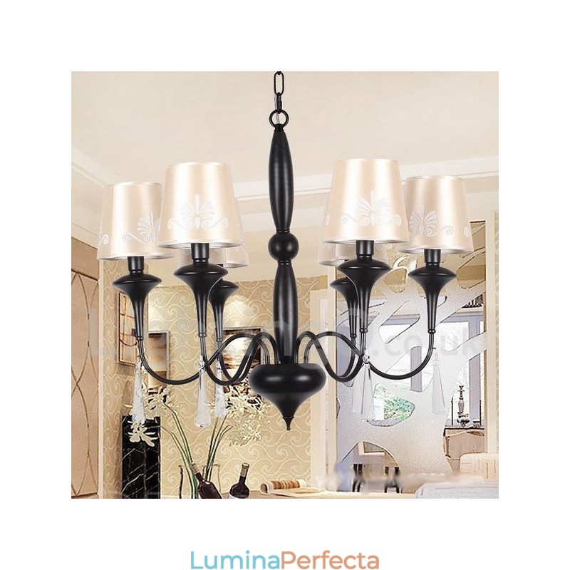 Candelabru în stil lumânare cu 6 lumini în stil mediteranean