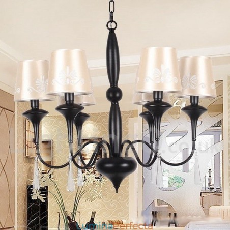Candelabru în stil lumânare cu 6 lumini în stil mediteranean Candelabru în stil lumânare cu 6 lumini în stil mediteranean