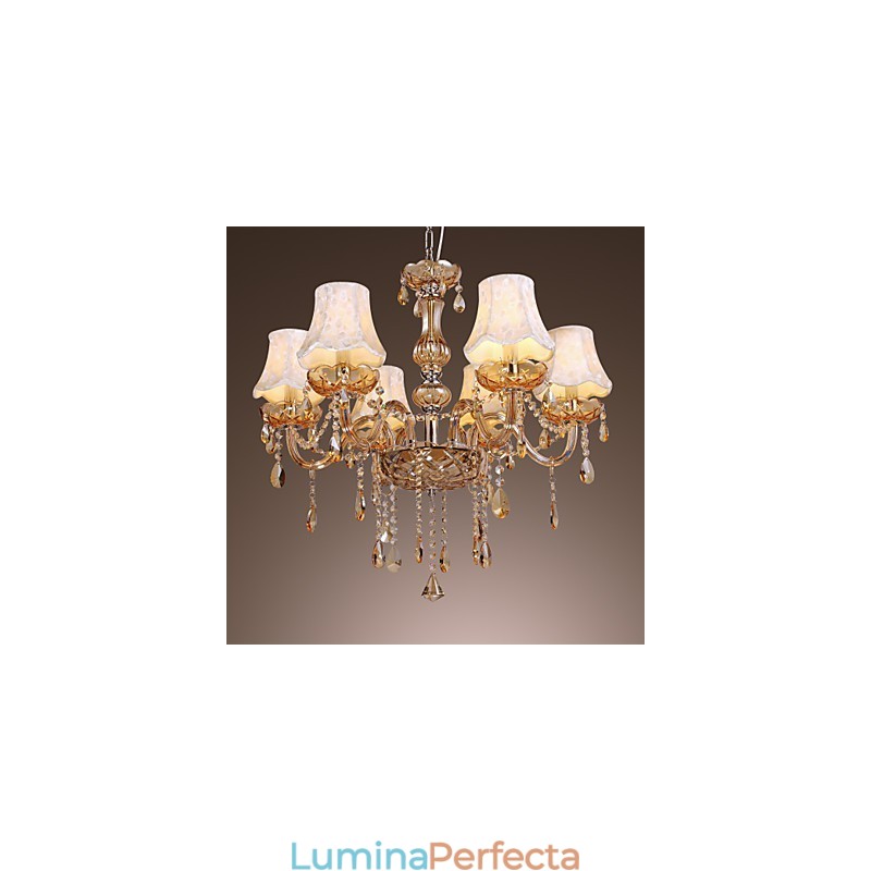 Candelabru de lux în stil european cu 6 lumini cu cristal K9
