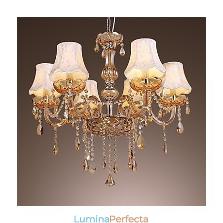 Candelabru de lux în stil european cu 6 lumini cu cristal K9