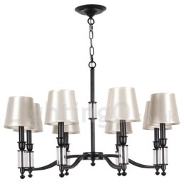 Candelabru în stil lumânare retro, negru, cu 8 lumini