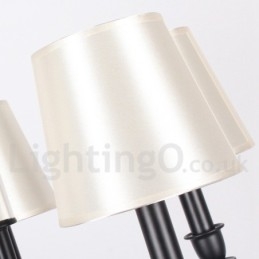 Candelabru în stil lumânare retro, negru, cu 8 lumini
