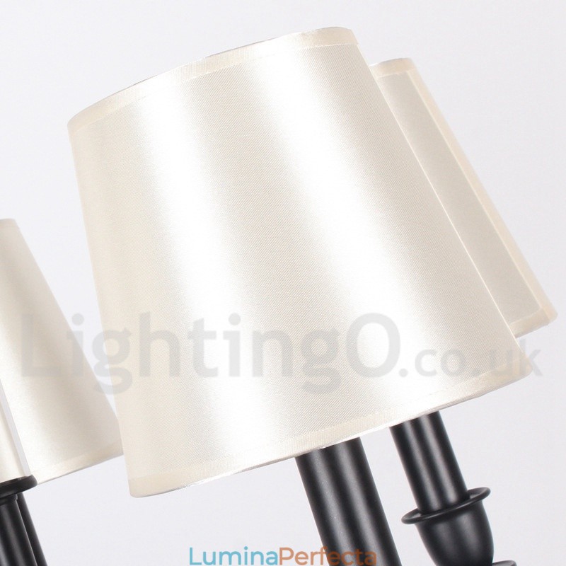 Candelabru în stil lumânare retro, negru, cu 8 lumini