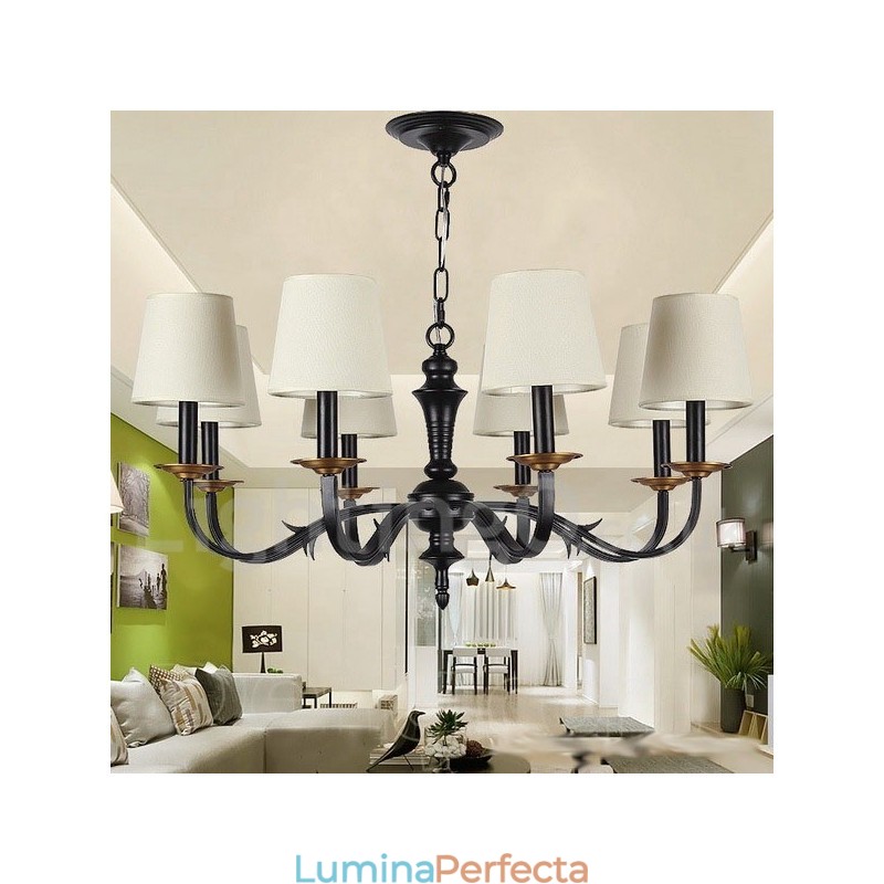 Candelabru în stil retro cu 8 lumini
