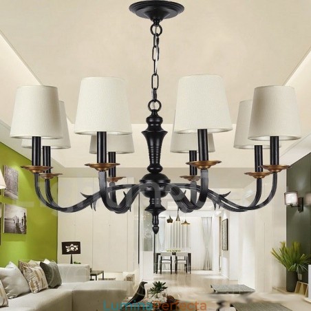 Candelabru în stil retro cu 8 lumini Candelabru în stil retro cu 8 lumini