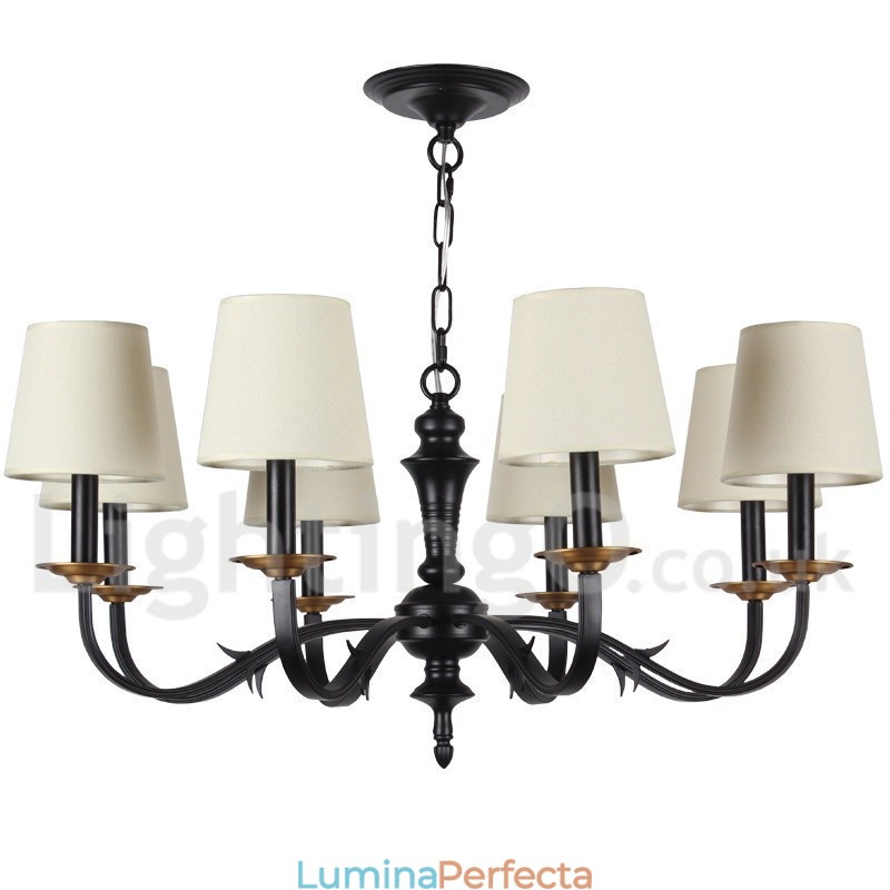 Candelabru în stil retro cu 8 lumini