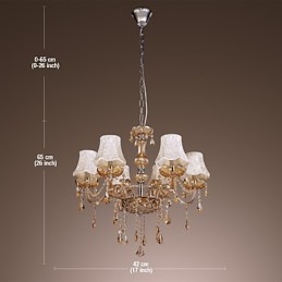 Candelabru de lux în stil european cu 6 lumini cu cristal K9