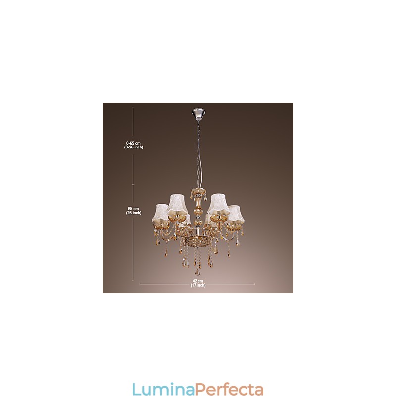 Candelabru de lux în stil european cu 6 lumini cu cristal K9