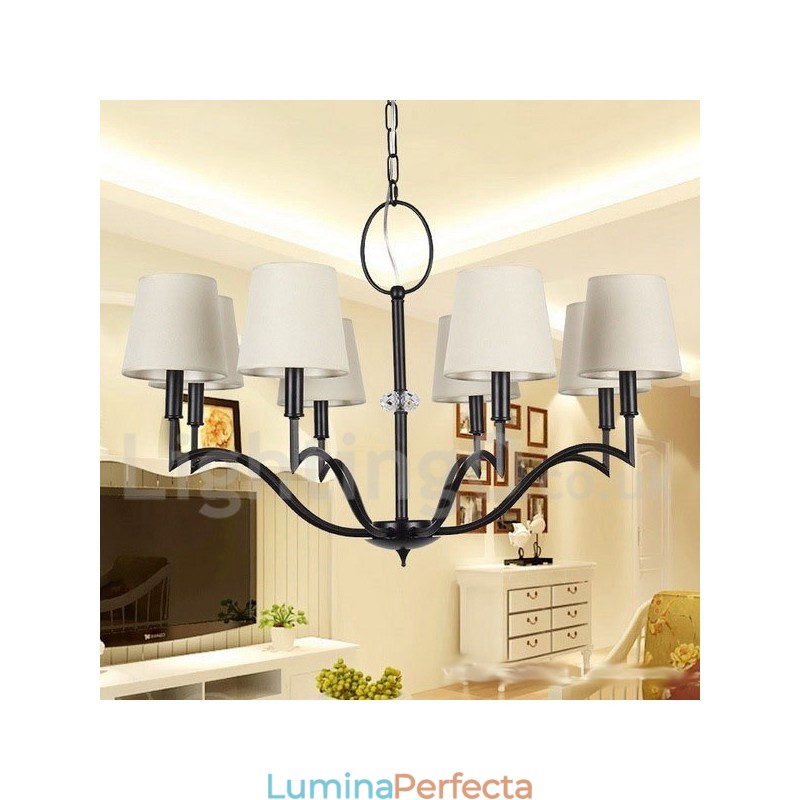 Candelabru în stil lumânare modern și contemporan cu 8 lumini