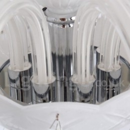 Candelabru în stil lumânare din cristal K9 alb cu 6 lumini