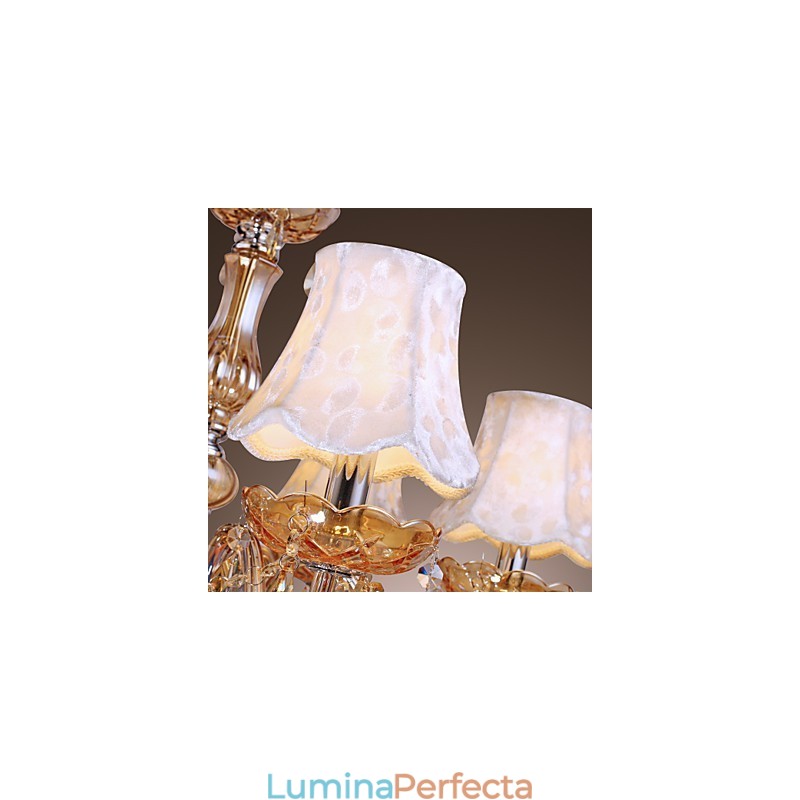 Candelabru de lux în stil european cu 6 lumini cu cristal K9