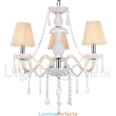 Candelabru în stil lumânare din cristal K9 alb cu 3 lumini Candelabru în stil lumânare din cristal K9 alb cu 3 lumini
