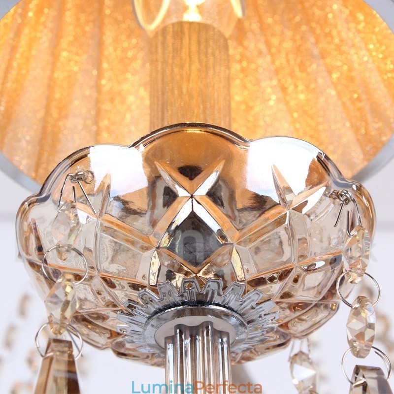 Candelabru în stil lumânare de cristal K9 cu 6 lumini
