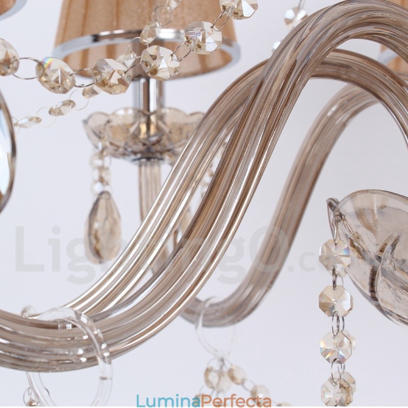 Candelabru în stil lumânare de cristal K9 cu 6 lumini