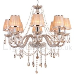 Candelabru în stil lumânare de cristal K9 cu 8 lumini