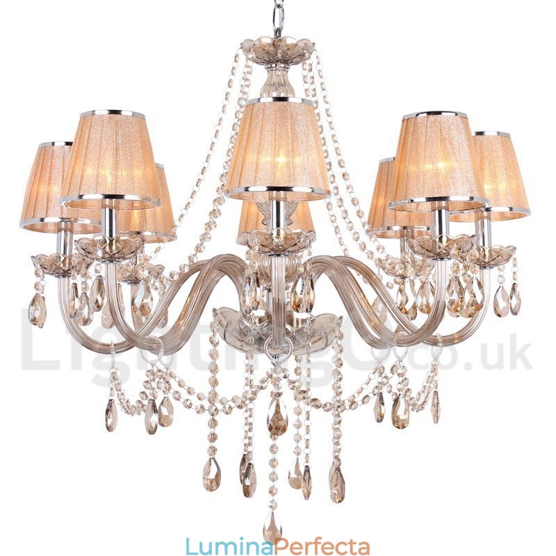 Candelabru în stil lumânare de cristal K9 cu 8 lumini