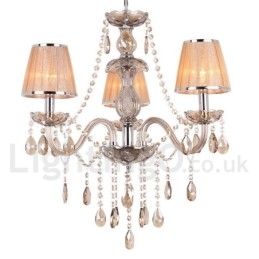 Candelabru în stil lumânare de cristal K9 cu 3 lumini
