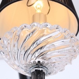 Candelabru în stil lumânare din cristal K9 alb, cu 8 lumini