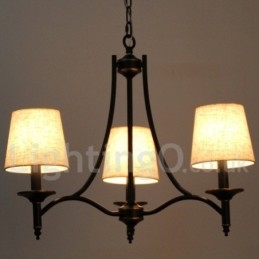 Candelabru contemporan în stil lumânare cu 3 lumini, rustic, retro negru