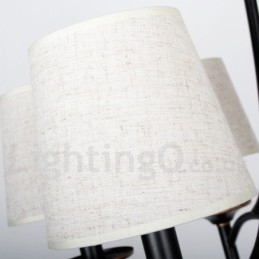 Candelabru contemporan în stil lumânare cu 3 lumini, rustic, retro negru