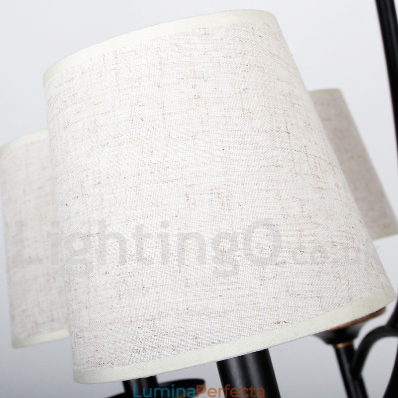 Candelabru contemporan în stil lumânare cu 3 lumini, rustic, retro negru