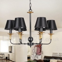 Candelabru în stil retro rustic cu 6 lumini