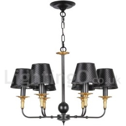 Candelabru în stil retro rustic cu 6 lumini