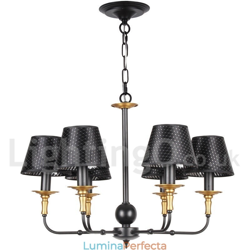 Candelabru în stil retro rustic cu 6 lumini